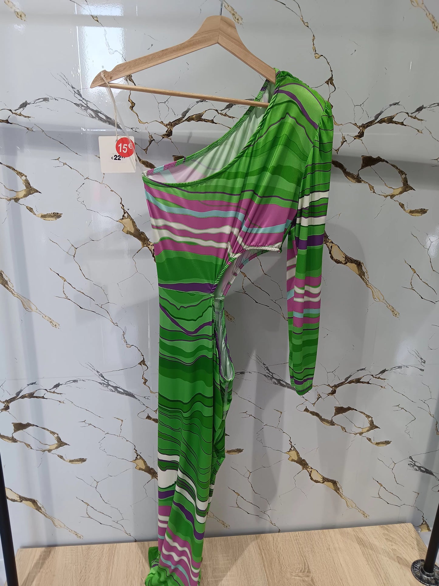 Vestido raya verde