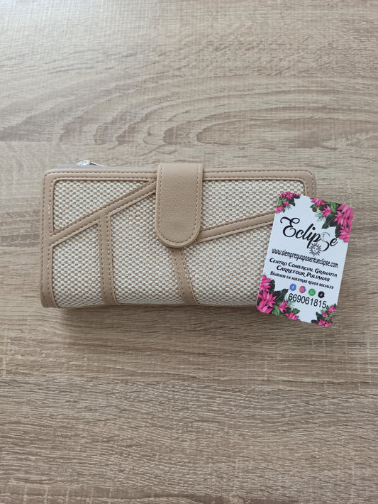 Monedero beige grande