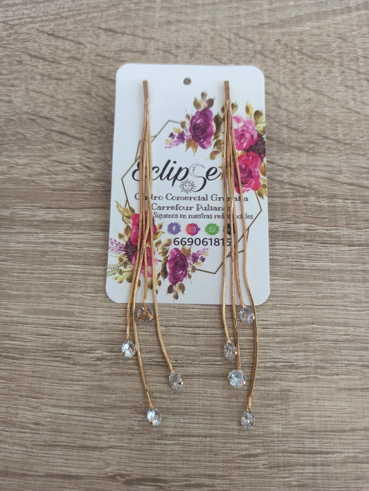 Pendientes dorados luna