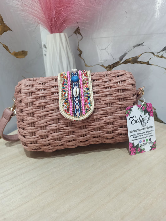 Bolso rosa conchas
